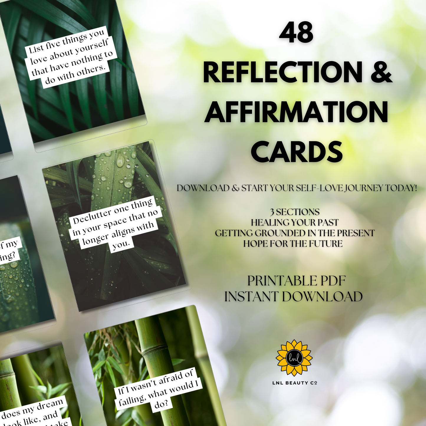 Unplanted Roots- DIGITAL REFLECTION & AFFIRMATION CARDS