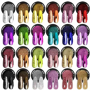 24 Pcs Chrome Powder